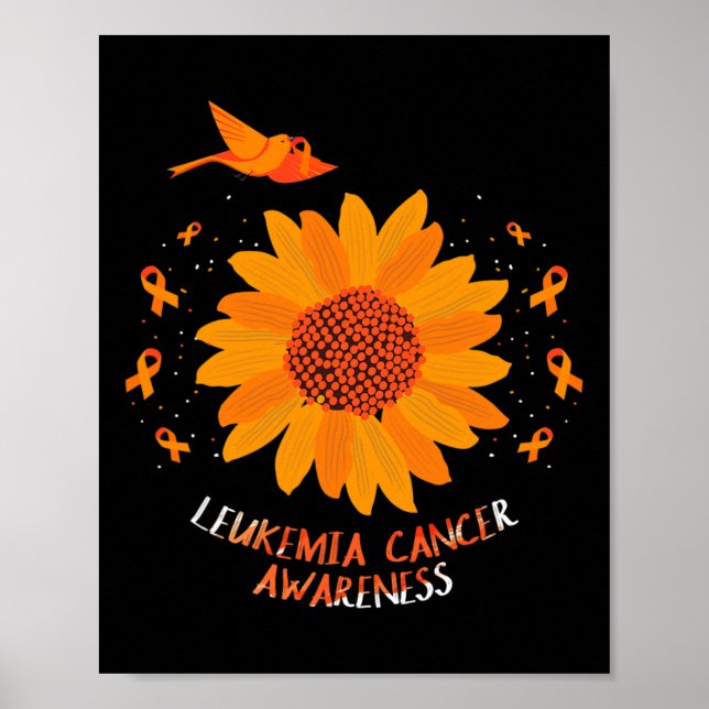 Poster Leucemia Flores de Consciência Dão Leucemia (Frente)