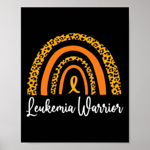 Poster Leucemia Guerreiro Arco-Íris Laranja