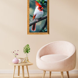Poster Leucistic cardinal