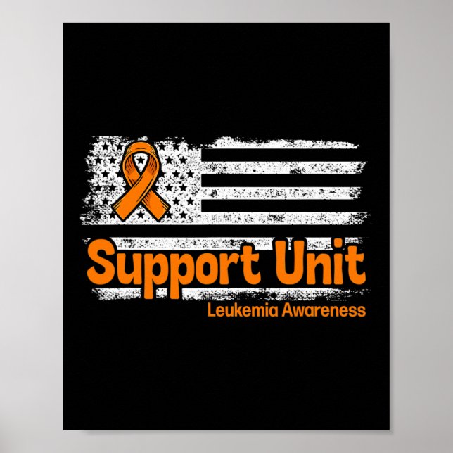 Poster Leukemia Support Unit Flag Blood Cancer Leukemia A (Frente)