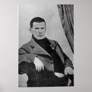 Póster Lev Nikolaevich Tolstoy como um estudante