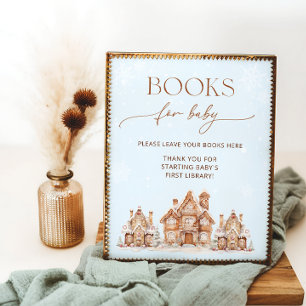 Poster Leva livros de inverno para a vila para o bebê