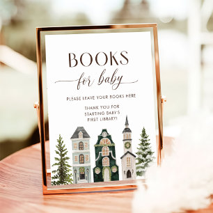 Poster Leva uma Aldeia Livros de Inverno para Bebê