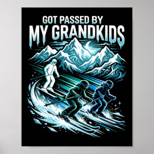 Poster Levado De Pé Pelo Meu Neto Esquiando Esportes De I