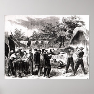 Póster Levando fora o ferido após o Antietam