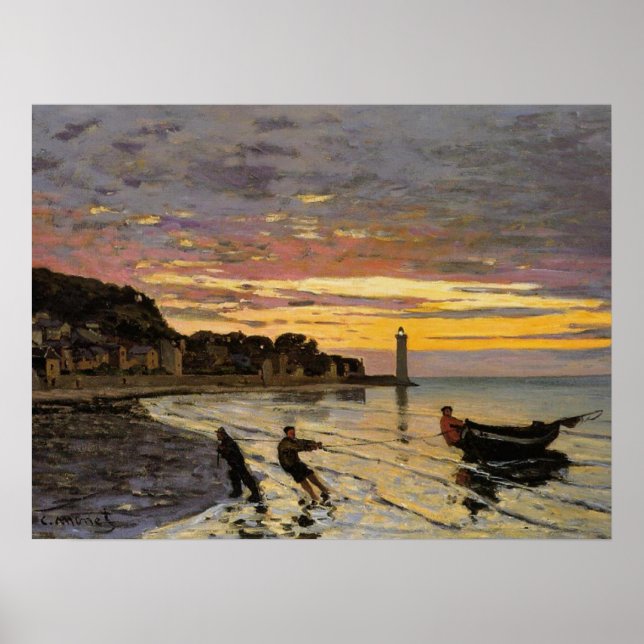 Póster Levando um Barco Ashore, Honfleur (Frente)