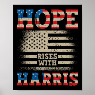 Poster Levanta Com Harris Kamala Walz 2024 Presidente Kam