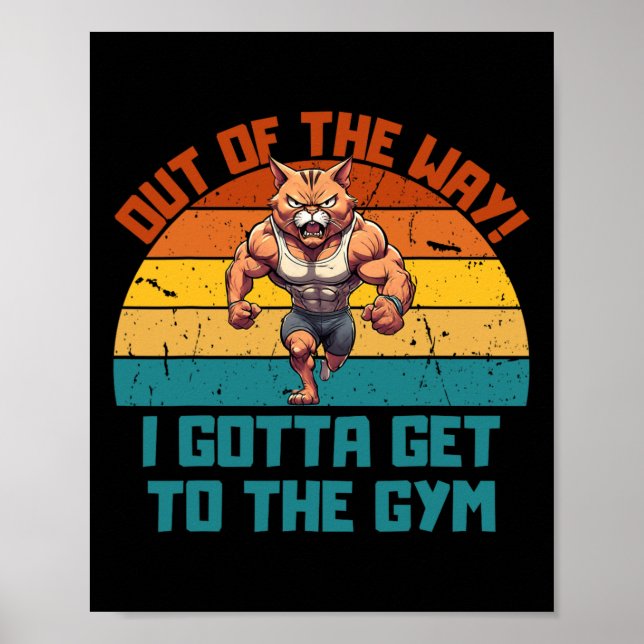Poster Levantamento De Gato Para Homens (Frente)
