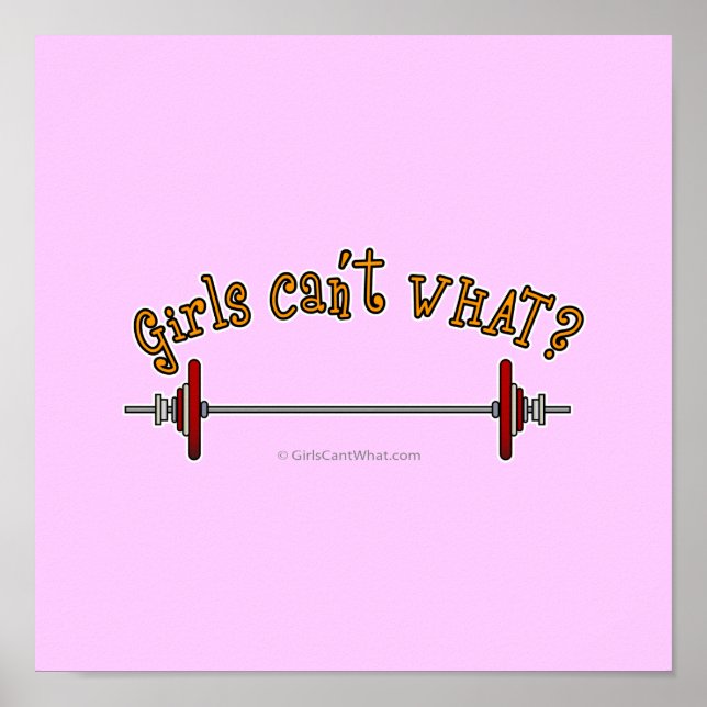 Poster Levantamento de peso - Barbell (Frente)