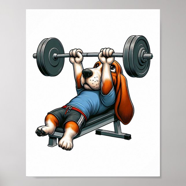 Poster Levantamento de peso Bet Hound Fitness Academia Tr (Frente)