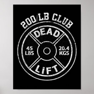 Poster Levantamento de Peso de 90 Kg Clube de Academia Le