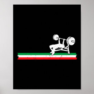 Poster Levantamento de Peso do Benchpress Italiano