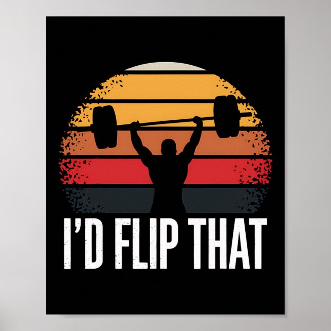 Poster Levantamento de peso Eu Sacudir Que Gym Workout Bo (Frente)