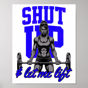Poster Levantamento de Peso Feminino Engraçado Musculação