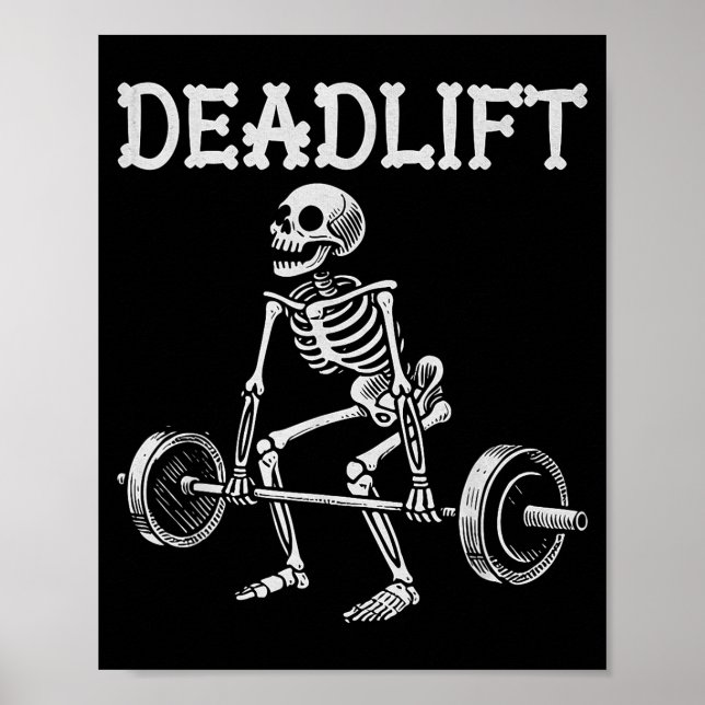 Poster Levantamento morto Funny Halloween Esqueleto Levan (Frente)
