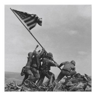 Póster Levantando a bandeira em Iwo Jima