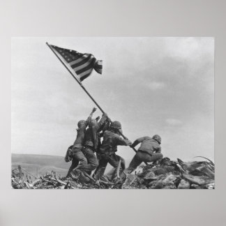 Poster Levantando a bandeira em Iwo Jima
