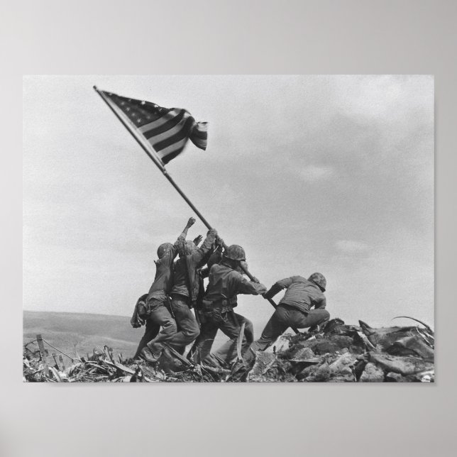 Poster Levantando a bandeira em Iwo Jima (Frente)