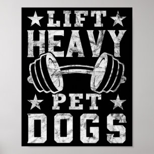 Poster Levante Cachorros Pesados Academia Para Levantador