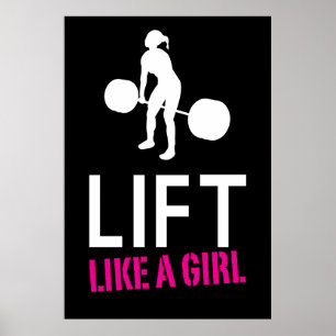 Poster Levante como uma menina - inspiração do