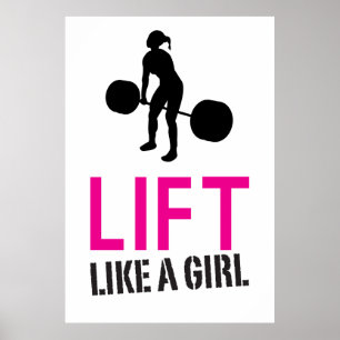 Póster Levante como uma menina - inspiração do