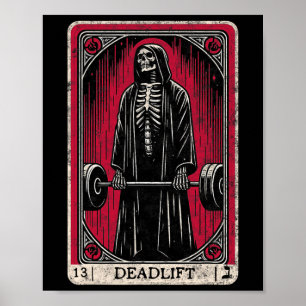 Poster Levante de Morto Vintage Esqueleto de Halloween Pi