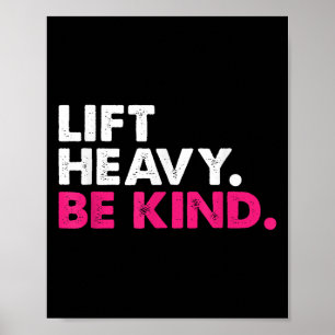 Poster Levante pesado Seja gentil Vibes Positivas Inspira