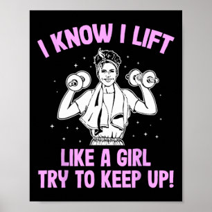 Poster Levanto Como Uma Mulher Que Levanta Peso