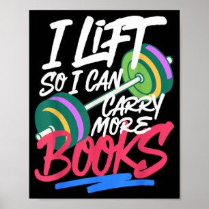 Poster Levanto Para Carregar Mais Livros Amantes de Leitu
