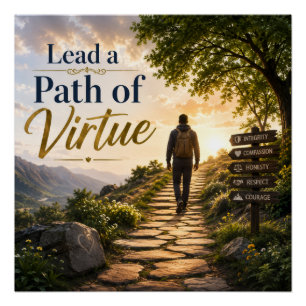 Póster Levar um Caminho de Virtude