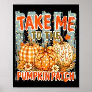 Poster Leve ao Halloween do Campo de Abóbora Colheita de 