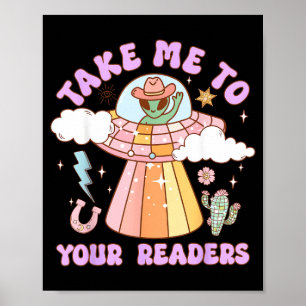 Poster Leve aos Leitores Professor Alien Halloween Alfabe
