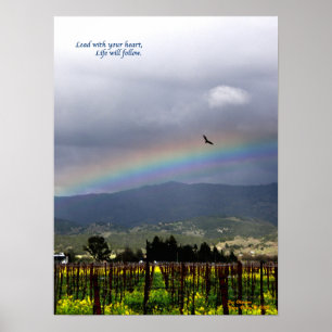 Póster Leve com seu coração. A vida seguirá