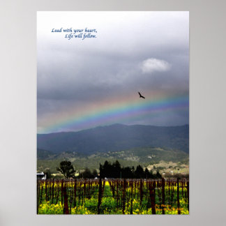 Póster Leve com seu coração. A vida seguirá