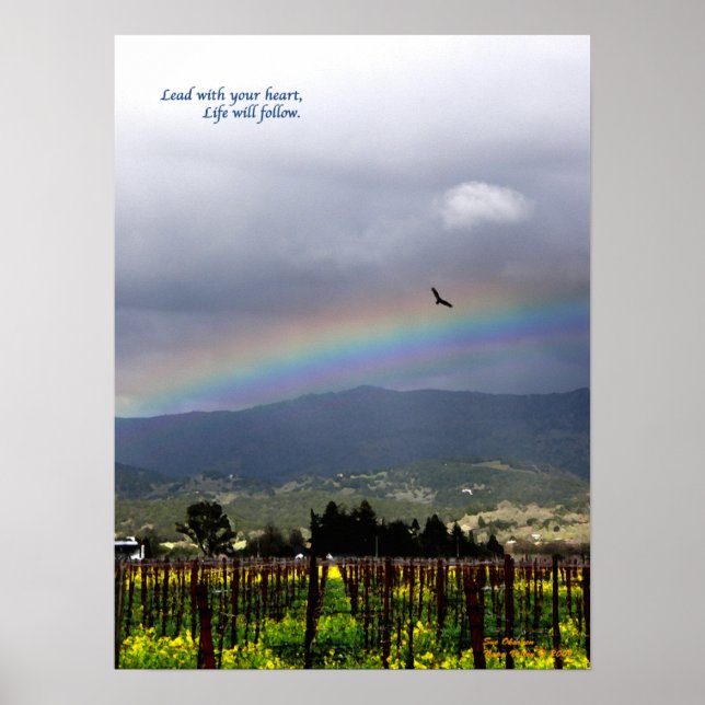 Póster Leve com seu coração. A vida seguirá (Frente)