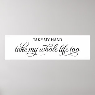Poster Leve Minha Mão Ao Meu Sinal De Casamento