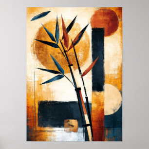 Poster Leve o Ritmo Solar Arte Geométrica Japonesa de Bam
