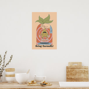 Poster "Leve Protetores de Ouvido!" Gráfico do Mandrake G