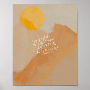 Poster Leve-se à Luz - Arte Positiva de Cotação Inspir