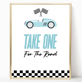 Poster Leve Um Para O Sinal De Favoritos Do Carro De Corr