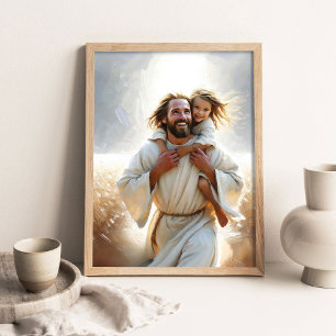 Poster Leve Você para Casa, Arte Cristã Digital, Jesus e