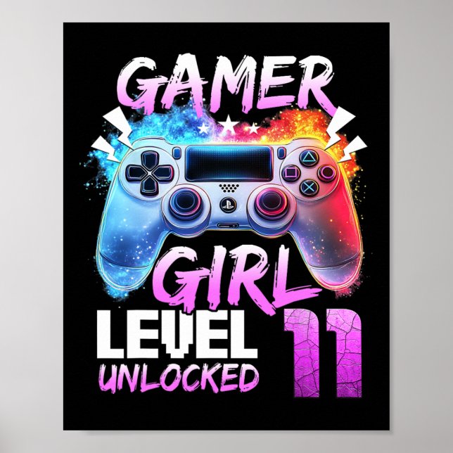 Poster Level 11 Unlocked Awesome 2014 Video Game 11th Bir (Frente)