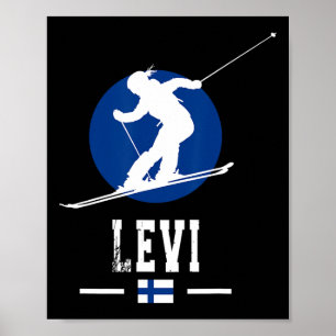 Poster Levi Finlândia Ski Resort Finlandês Lapland Skiing