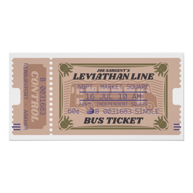 Póster Leviathan Line Innsmouth Bus (Frente)
