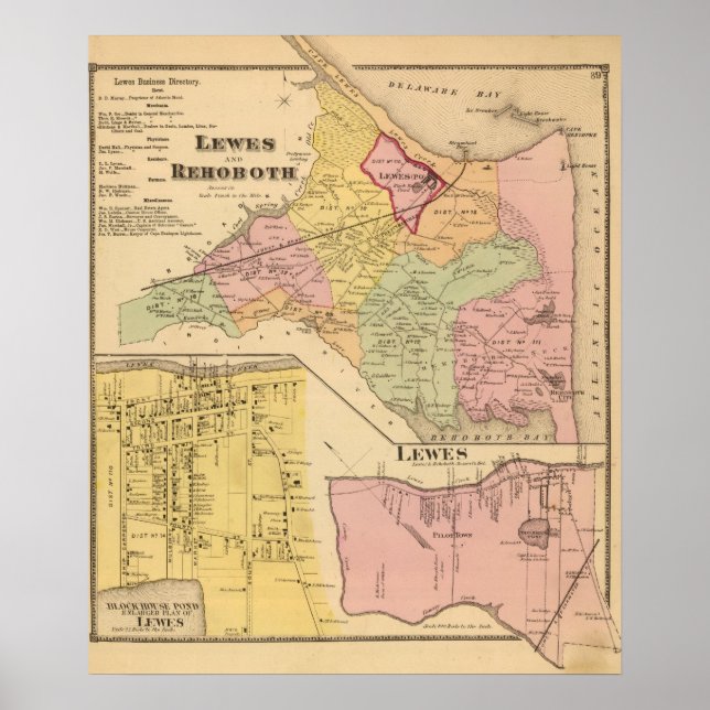 Poster Lewes e Rehoboth (Frente)