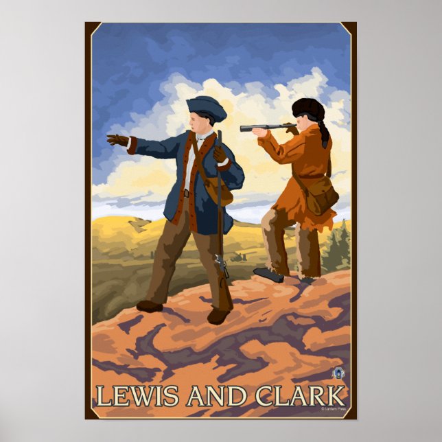 Poster Lewis e Clark Explorando o Ocidente (Frente)