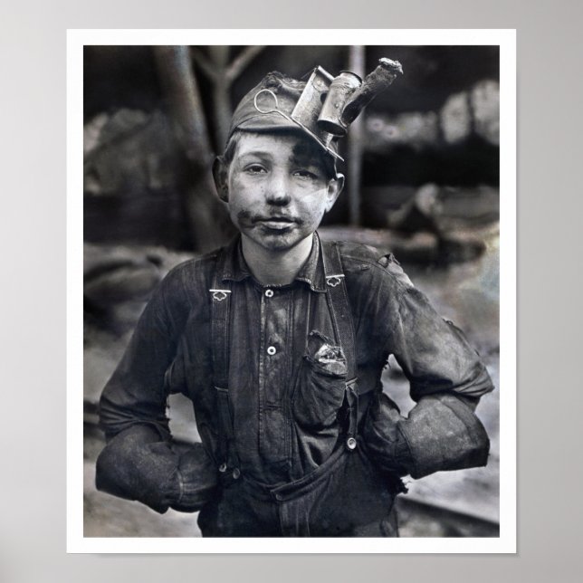 Póster Lewis Wickes Hine - Retrato do Tipple Boy (Frente)