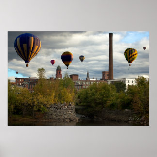 Poster Lewiston Maine Hot Air Balloons