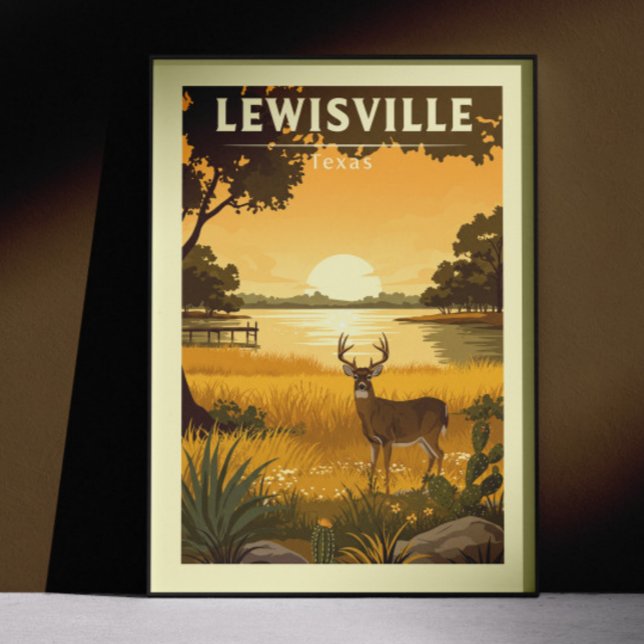 Poster Lewisville Texas Vintage (Criador carregado)
