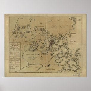 Póster Lexington, concórdia, & cerco de Boston
